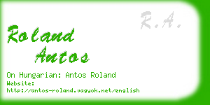 roland antos business card